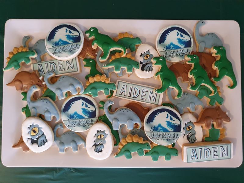Jurassic party cookies