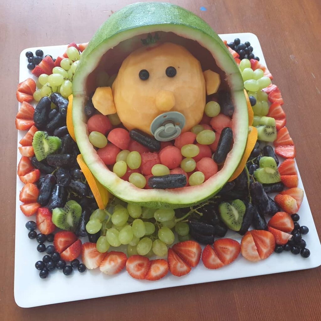Fruit Salad Baby Carriage - DIY Party Central