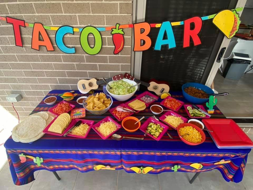 Coco theme party taco bar