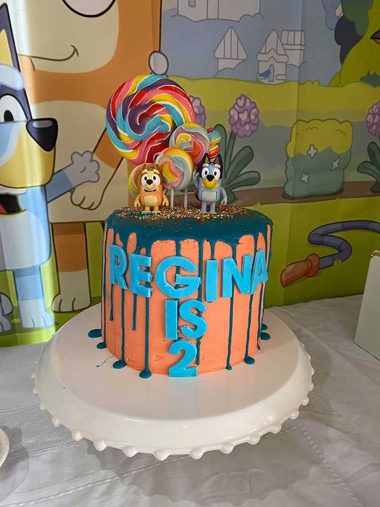 Bluey birthday cake