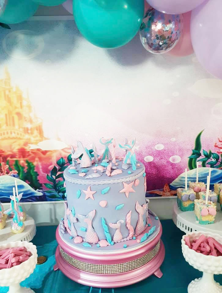 Mermaid party birthday cake