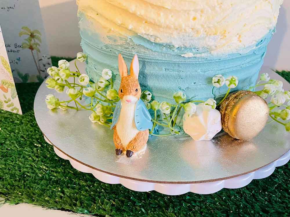 some bunny is one cake decorations