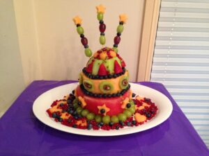 fruit birthday cake