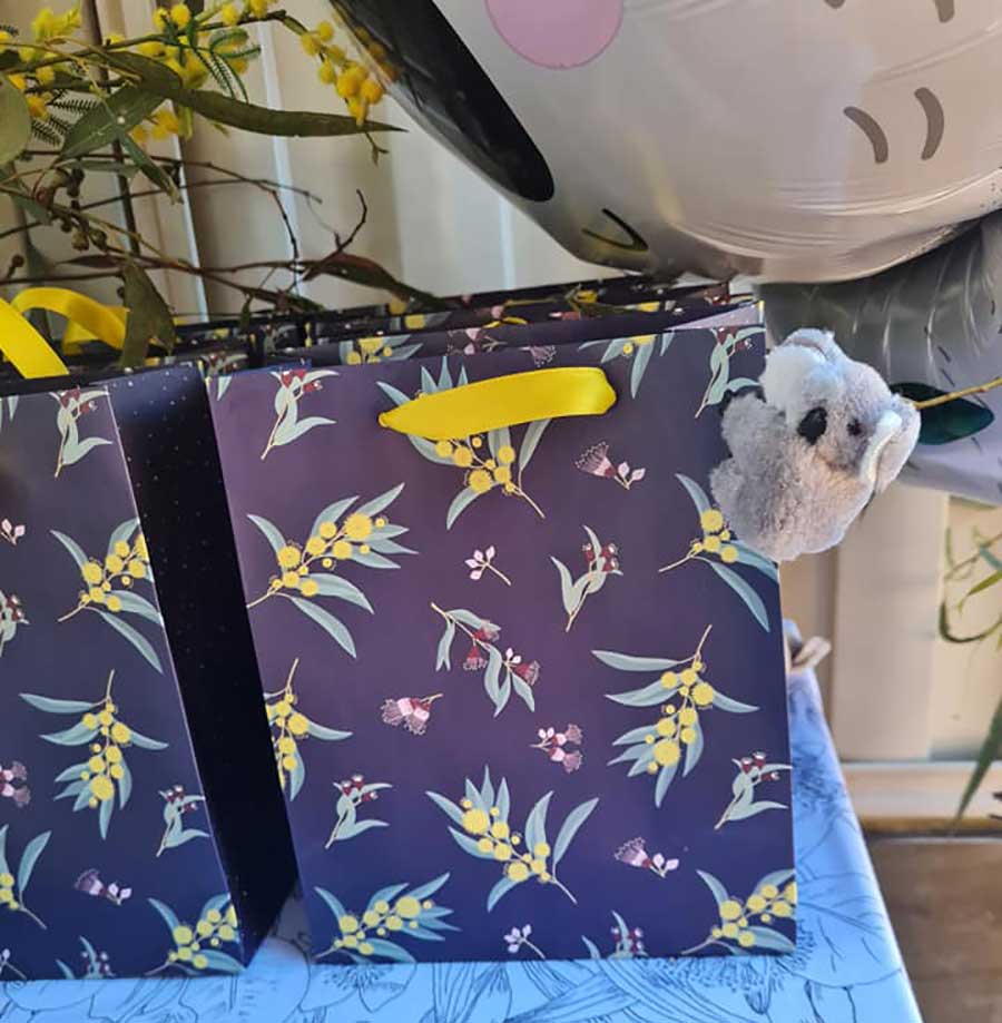 Australian-themed gift bags