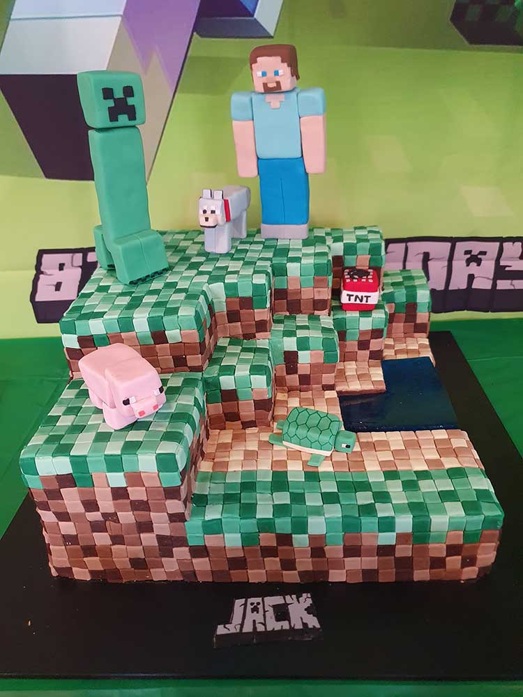 Minecraft cake boy birthday party ideas