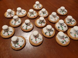 melted snowman biscuits