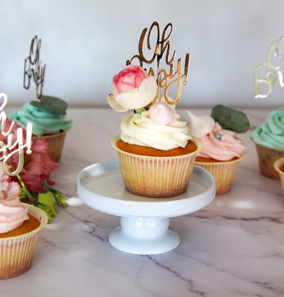 gender reveal cupcake toppers