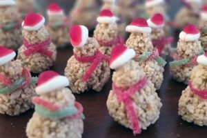 rice krispie snowman