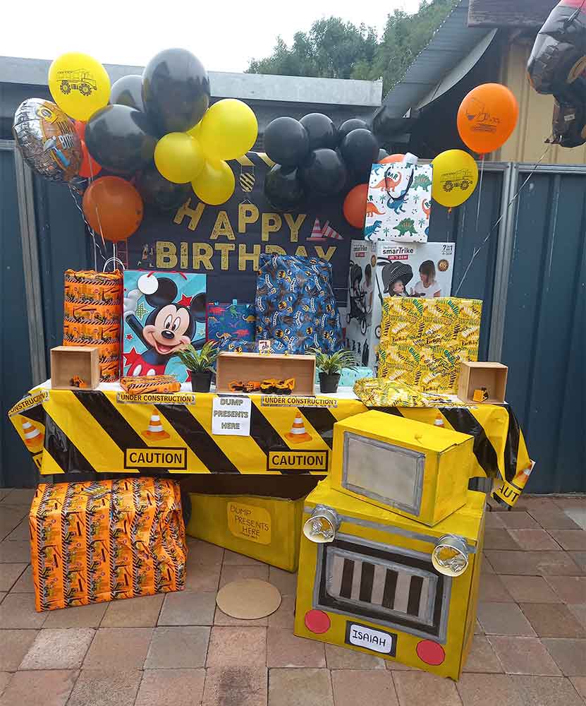 Construction birthday party