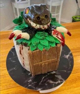 scary dinosaur cake
