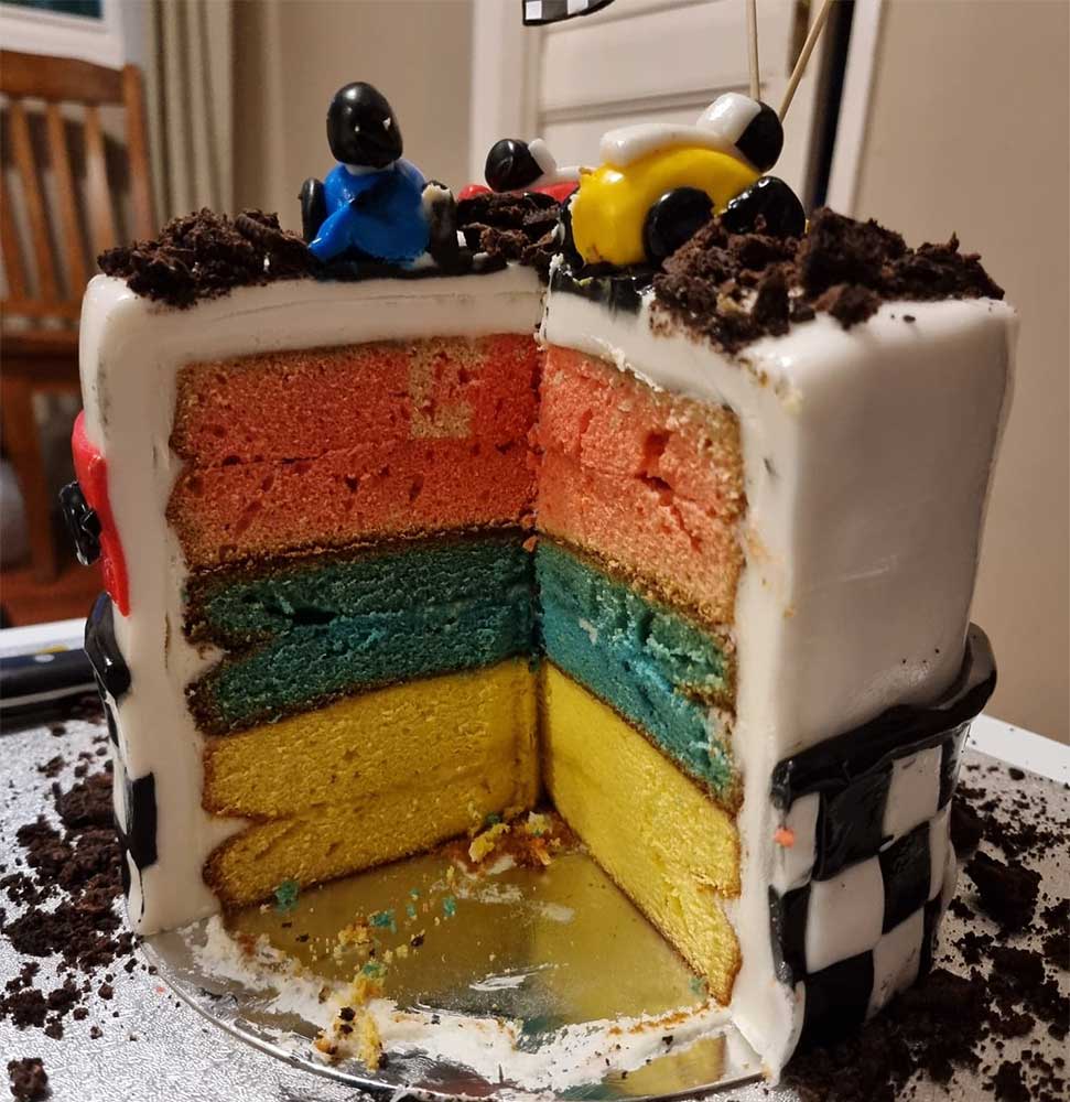 Inside cake