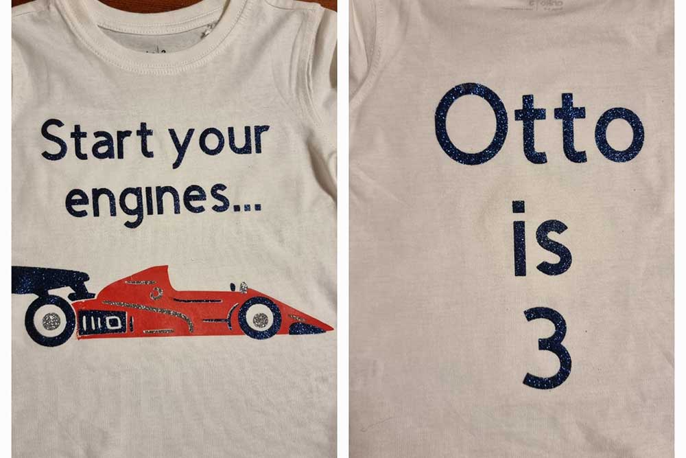 race car birthday shirt