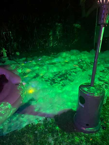 neon party foam