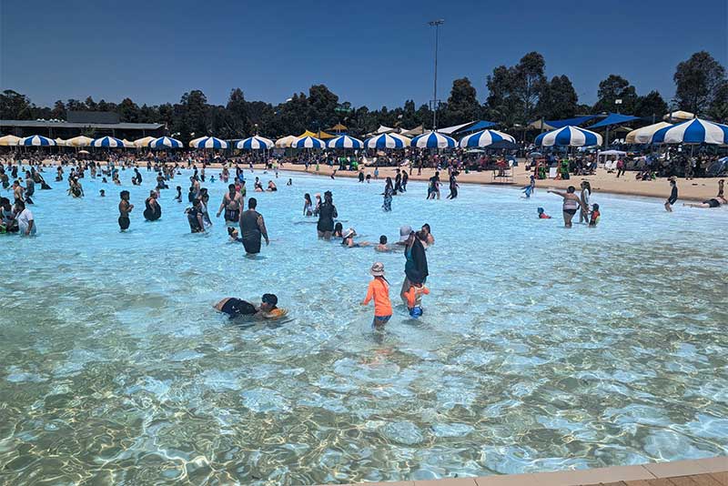 Wave Pool Raging Waters Sydney parties Review
