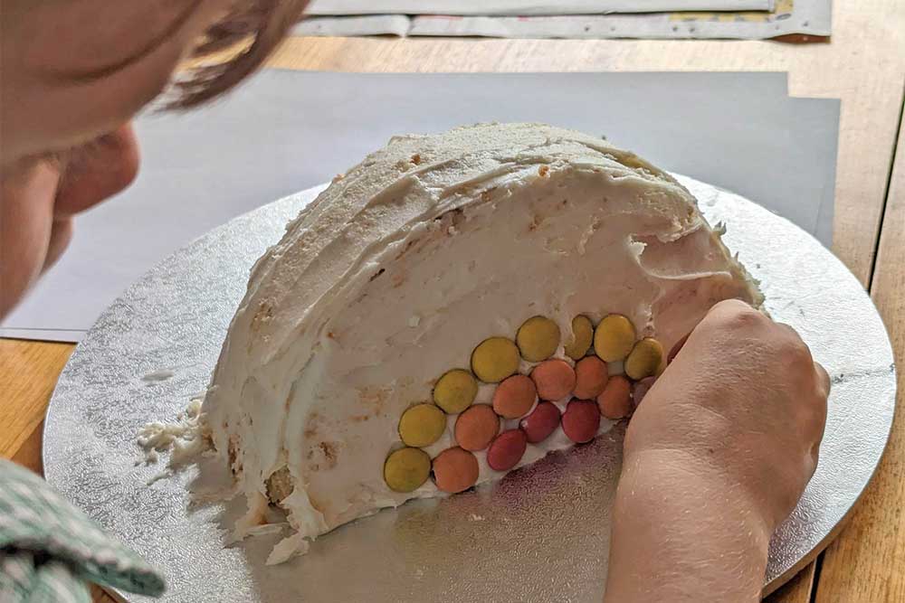 Rainbow cake hack