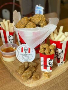KFC cake that looks like real chicken and chips from KFC