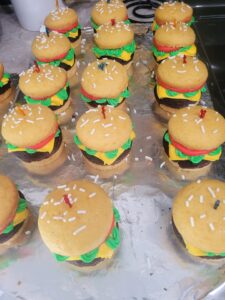 burger cupcakes