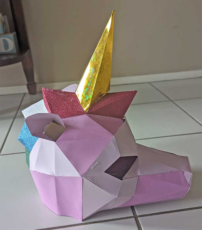 3d Unicorn Mask Cricut - Book Week Costume - DIY Party Central