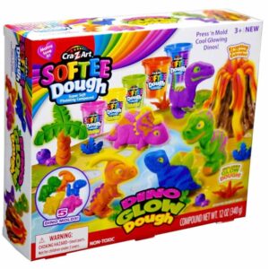 Cra-Z-Art Softee Dough Multicolor Dino Glow Dough