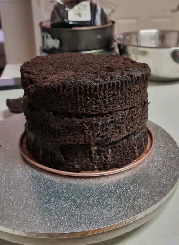 Chocolate cake for base of Moana cake