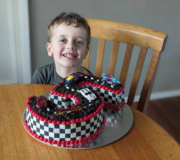 Race car cake Elliot
