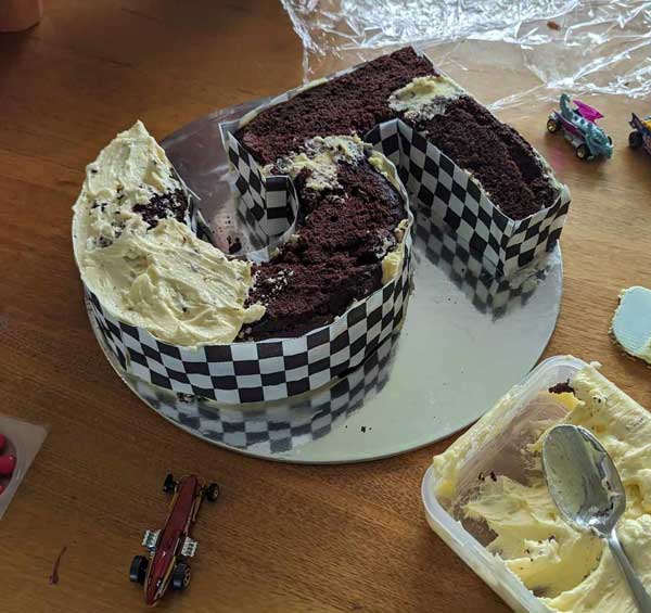 5 Race car cake