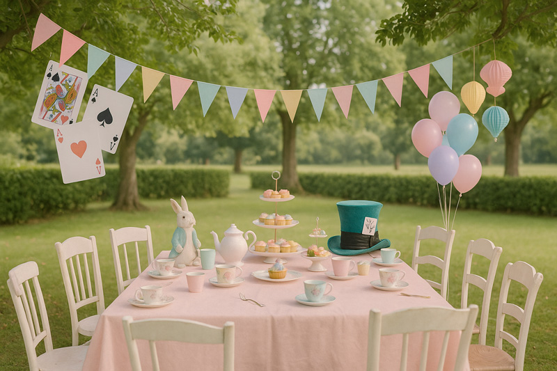 Alice in Wonderland party decorations