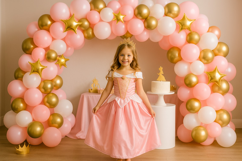 princess balloons backdrop