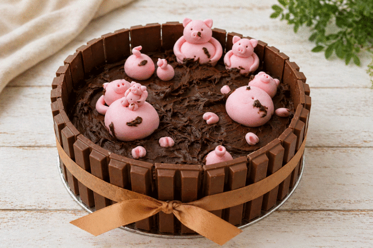 Pigs in mud cake