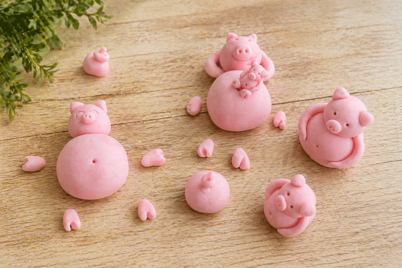 fondant pigs