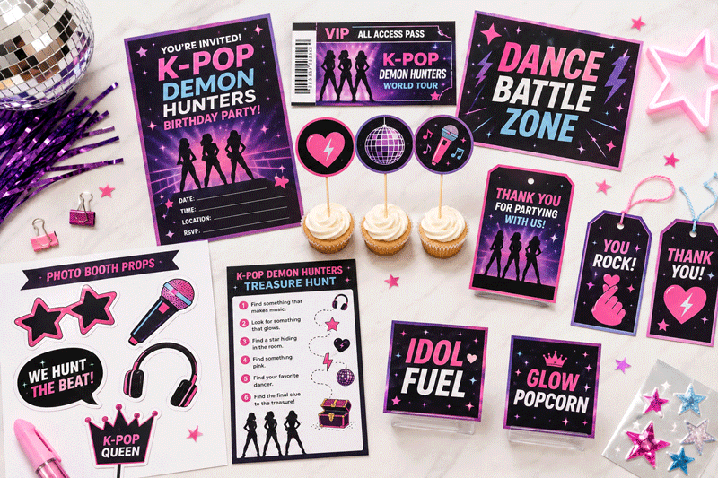 Kpop demon hunter printables