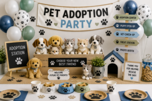 Pet adoption party set up