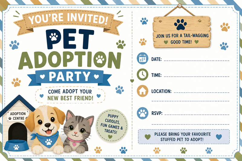 Pet adoption invitation