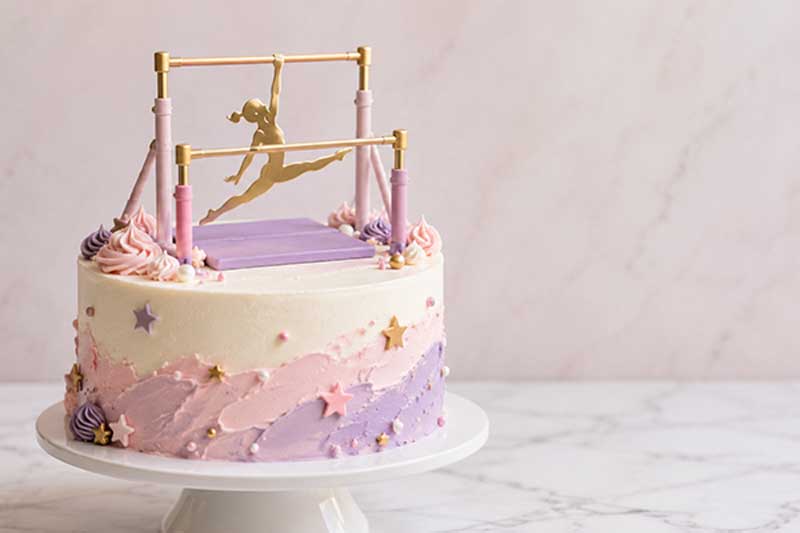 Uneven bars cake