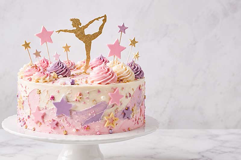 Gymnastics star cake